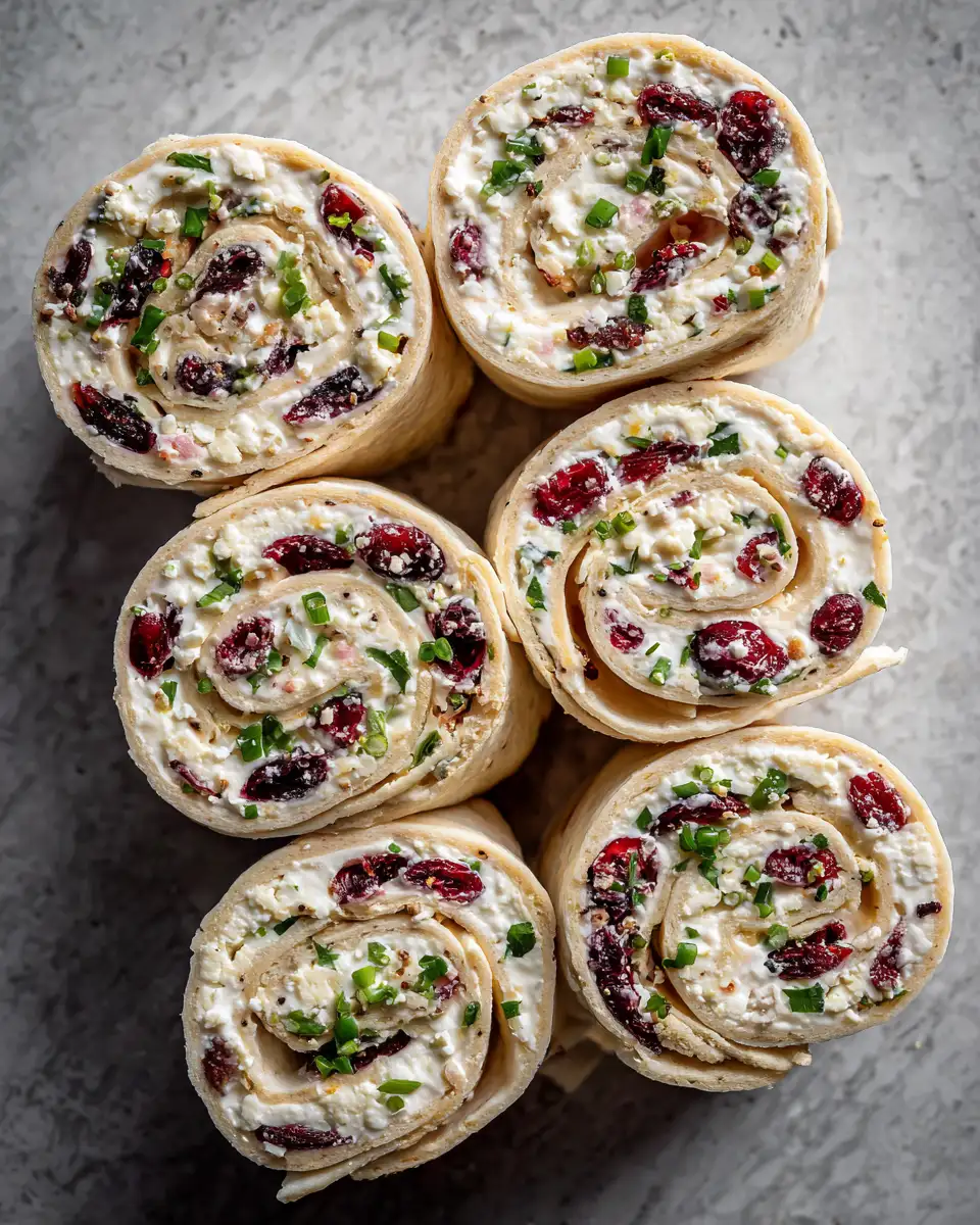 Ingredients for Festive Flavors Unrolled: Cranberry Feta Pinwheels with Cream Cheese