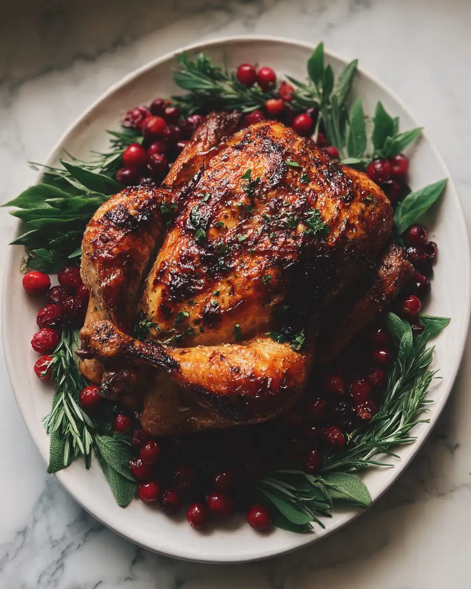 Final dish - Cranberry Maple Roast Chicken: A Sweet and Savory Twist for Your Dinner Table