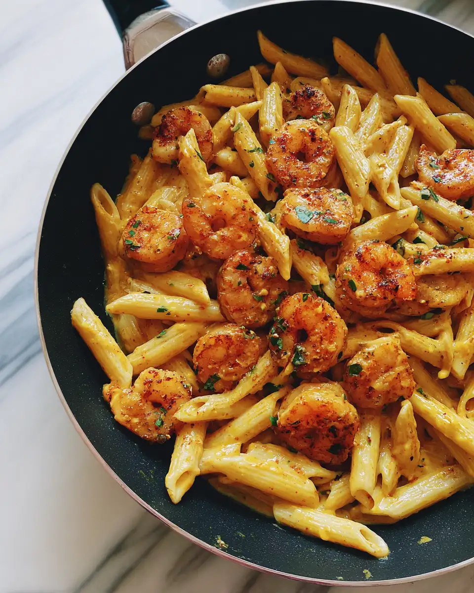 Spice Up Your Dinner with Creamy Cajun Shrimp Penne Pasta Delight - Featured Image