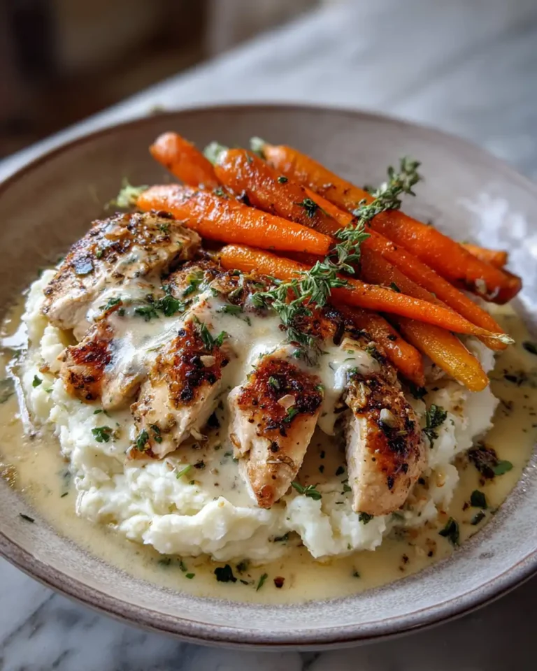 Ultimate Comfort: Creamy Herb Chicken with Mashed Potatoes and Glazed Carrots - Featured Image
