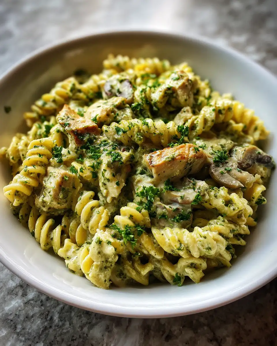 Savor the Dreamy Delight of Creamy Pesto Chicken Pasta - Featured Image