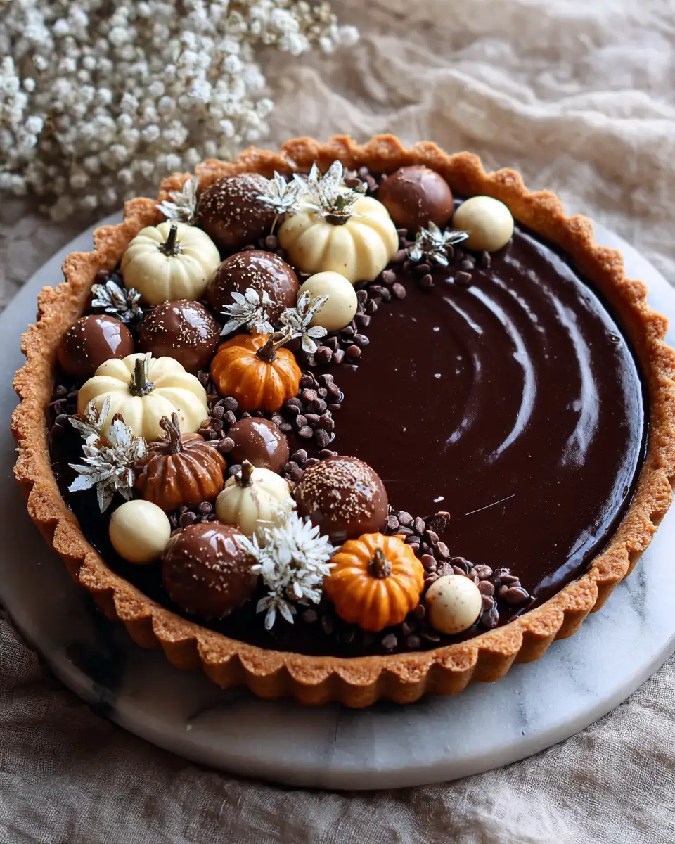Indulge in Autumn Bliss with a Dark Chocolate Pumpkin Tart - Featured Image