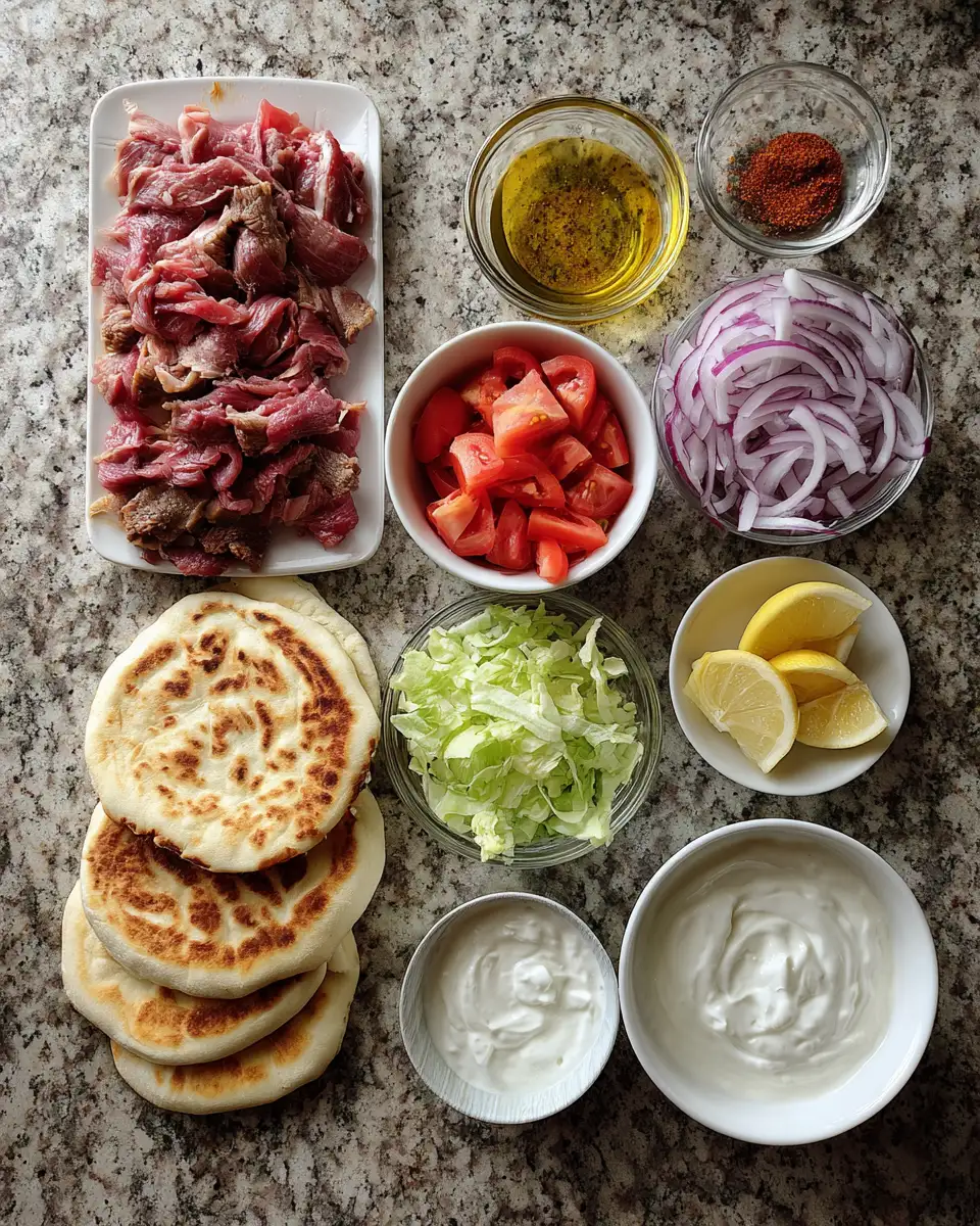 Ingredients for Discover the Delicious World of Doner Kebab: A Flavorful Journey