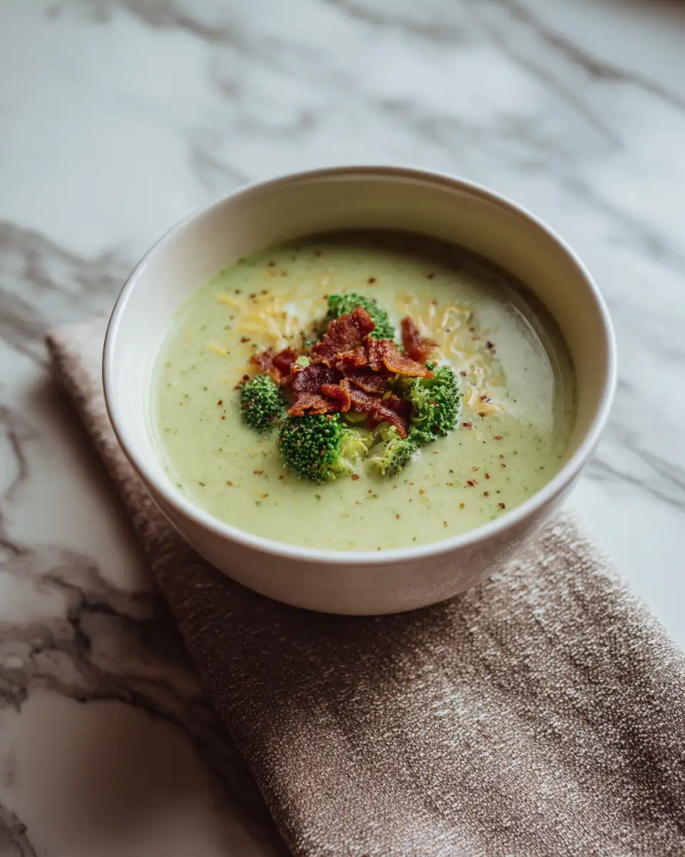 Final dish - Creamy Comfort in a Bowl: Easy Broccoli Cheese Soup Delight