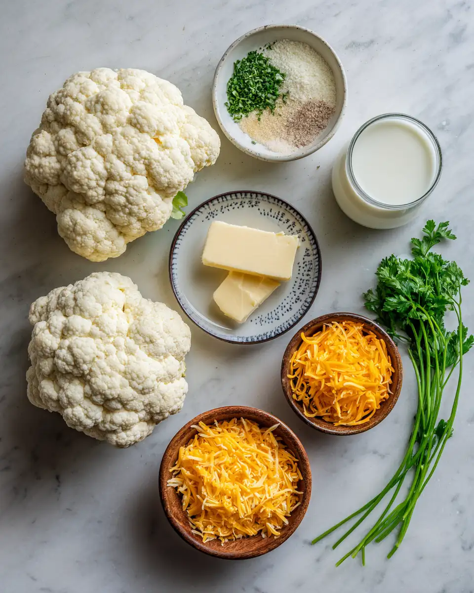 Cheesy Cauliflower Rice Made Easy and Delicious 4 Ingredients for Cheesy Cauliflower Rice Made Easy and Delicious