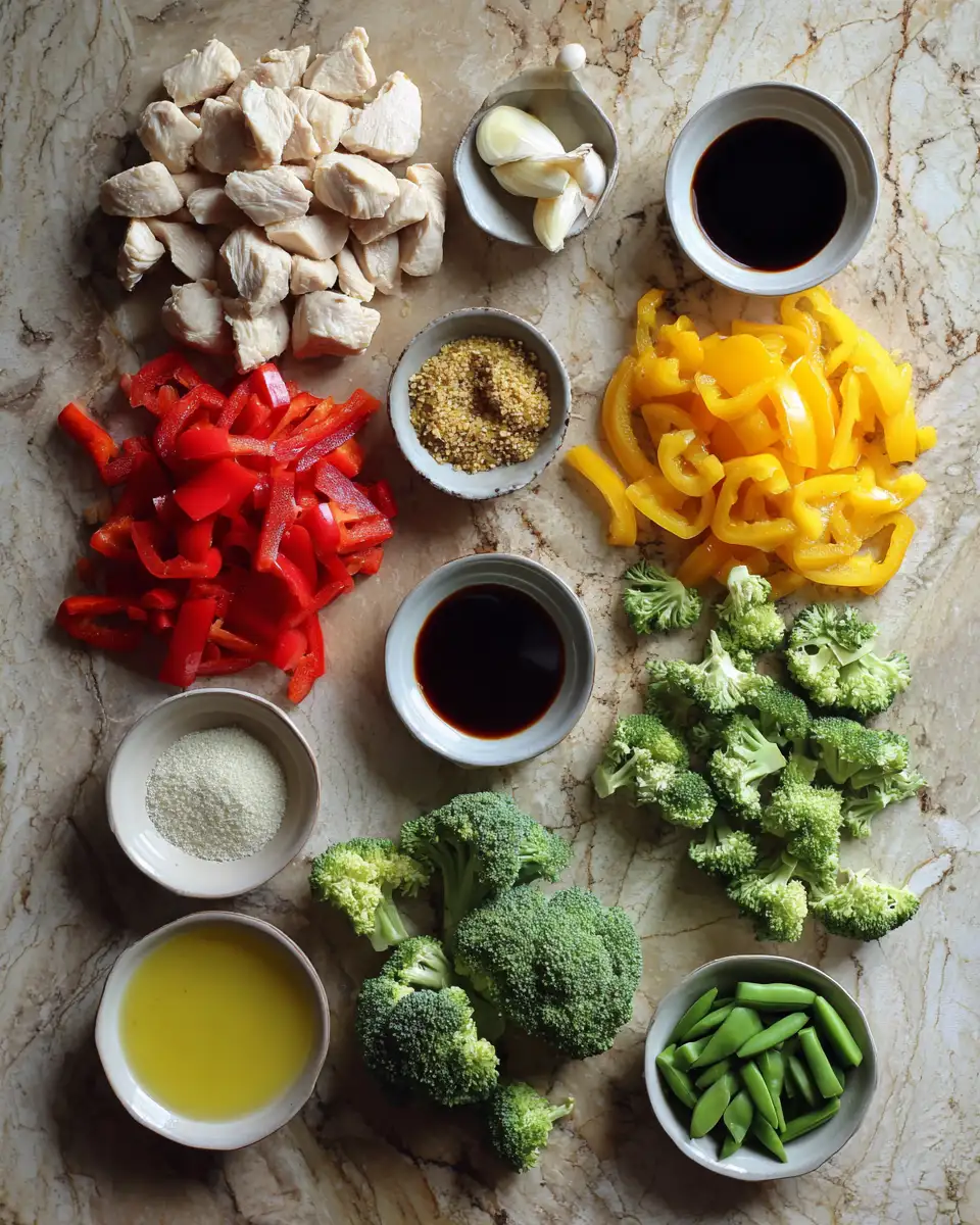 Ingredients for Whip Up a Flavorful Easy Chicken Stir Fry in Just 20 Minutes