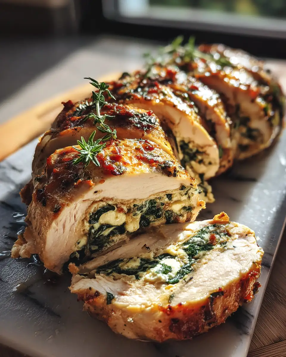 Stuffed with Flavor: Feta and Spinach Rolled Chicken Delight - Featured Image
