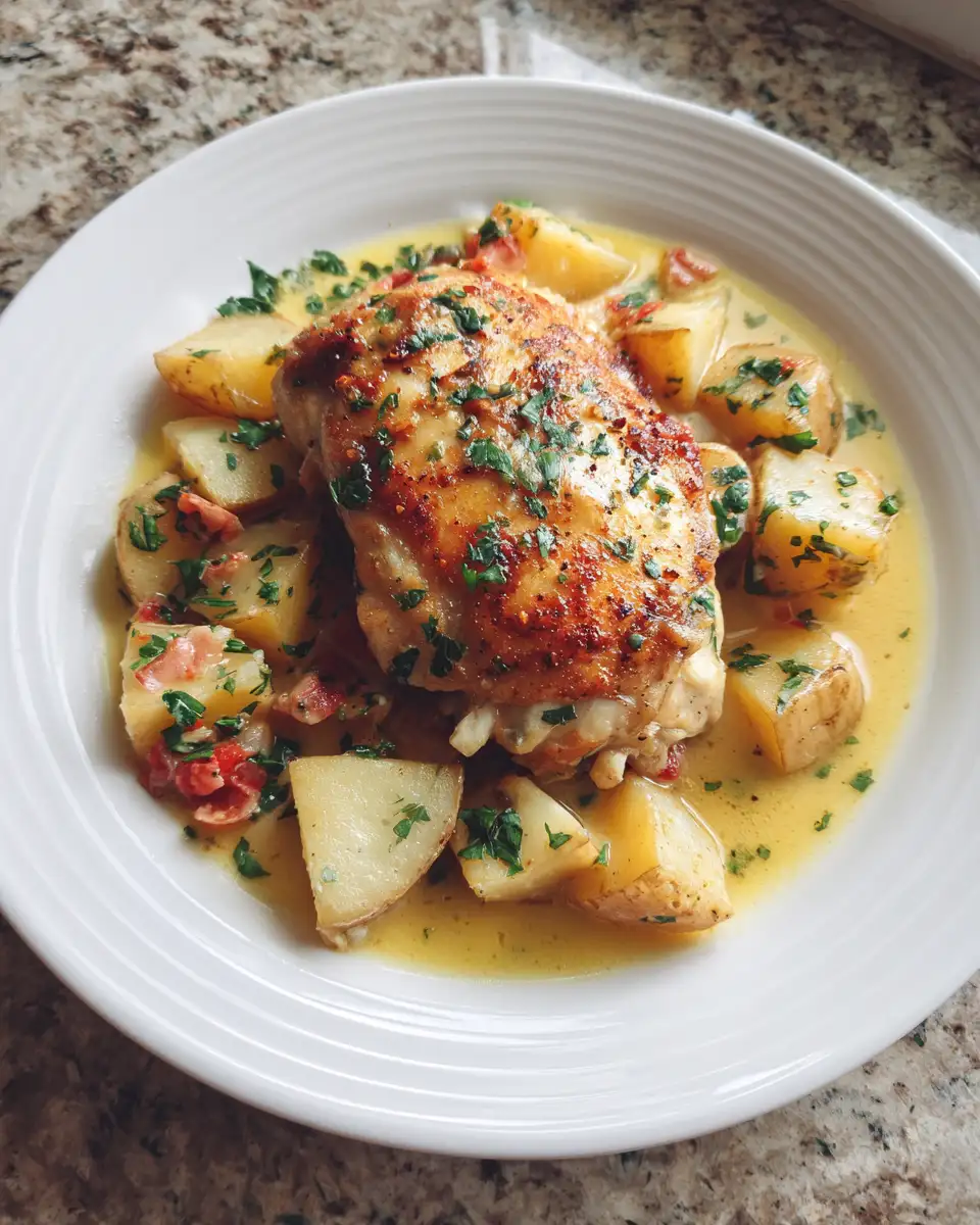 Savor the Symphony of French Chicken and Potatoes 6 Final dish - Savor the Symphony of French Chicken and Potatoes