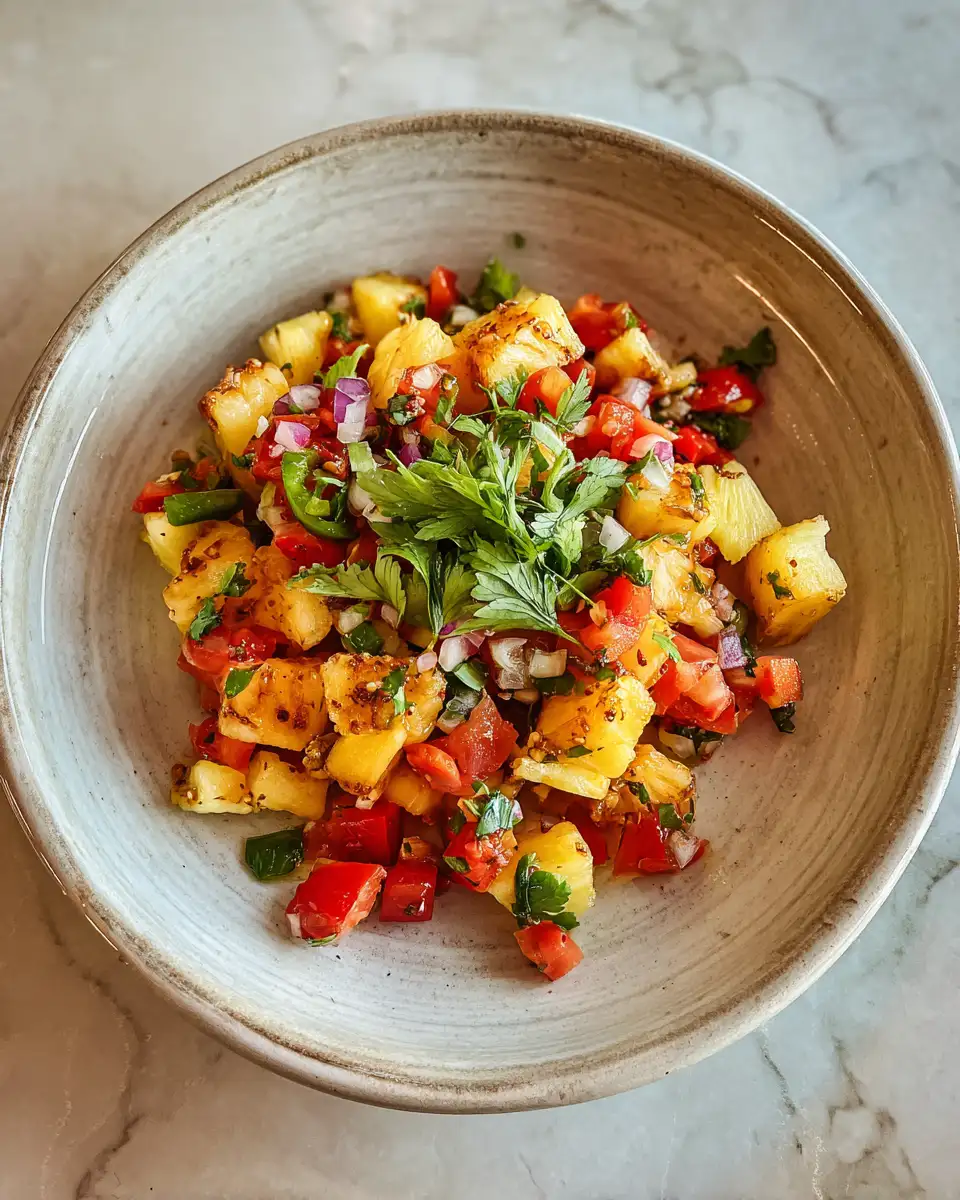 Tropical Twist: Elevate Your Dishes with Fresh Pineapple Pico de Gallo 6 Final dish - Tropical Twist: Elevate Your Dishes with Fresh Pineapple Pico de Gallo