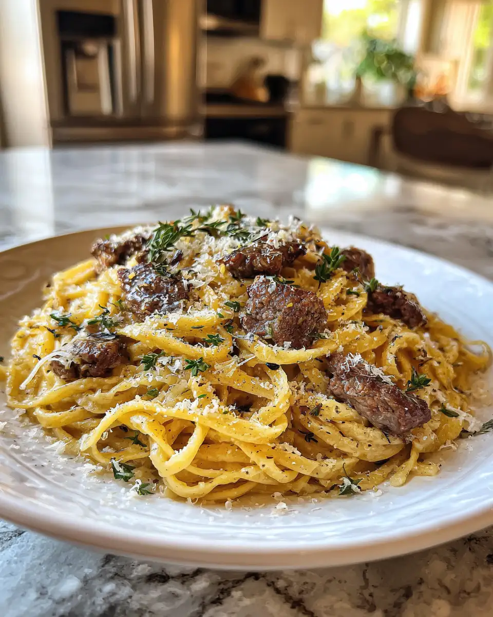 Savor the Flavor: Irresistible Garlic Butter Beef Pasta Delight - Featured Image