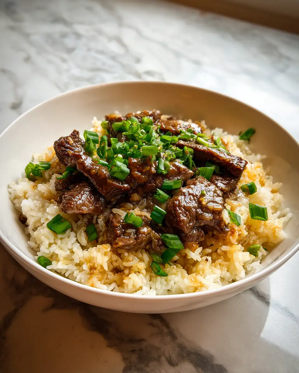 Sizzle and Savor: A Garlic Butter Beef & Rice Skillet Lover’s Dream