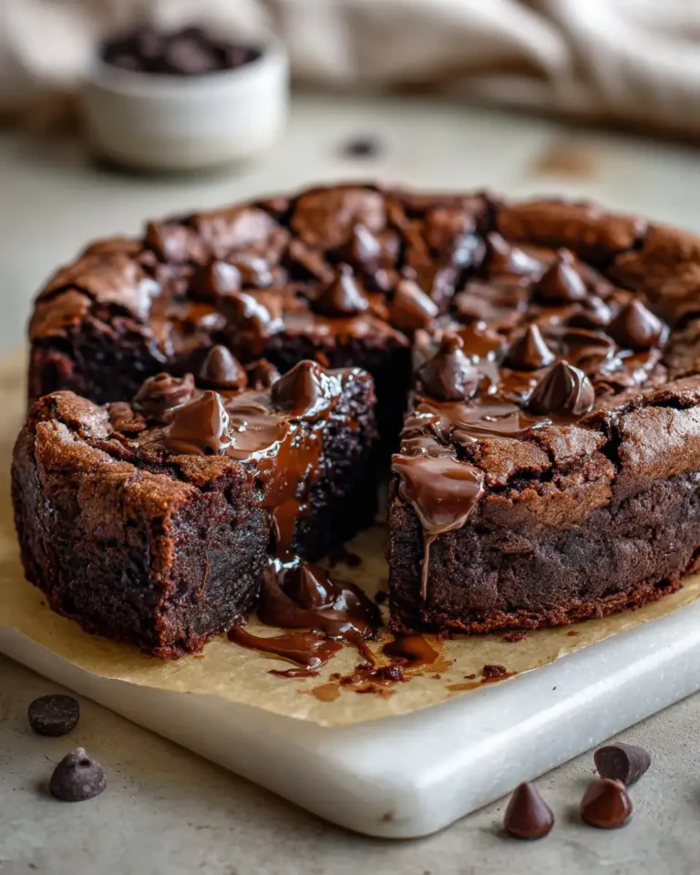 Indulge in the Ultimate Gooey Brownie Pie Loaded with Melted Chocolate Chips - Featured Image