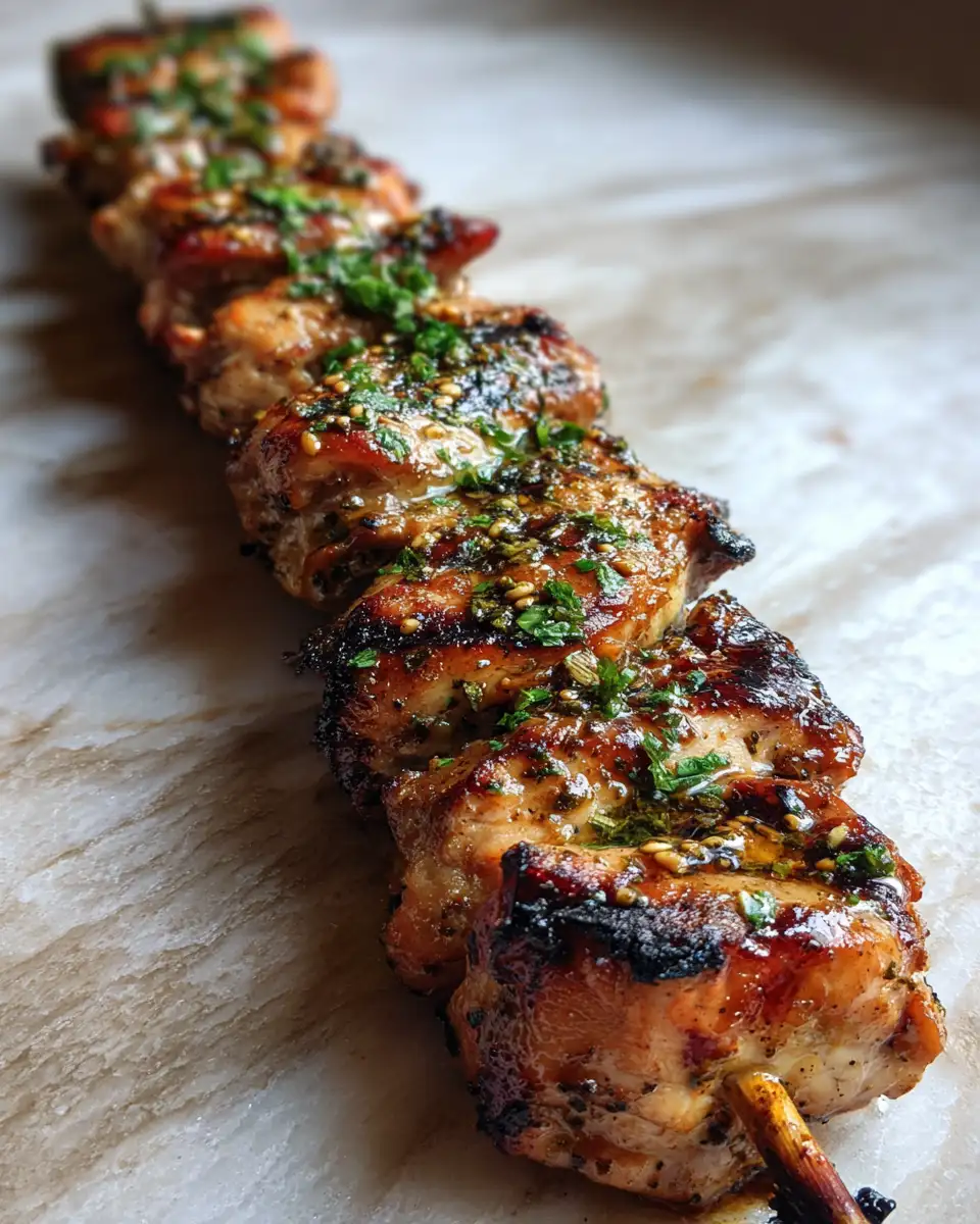 Final dish - Sizzling Grilled Asian Chicken Skewers That Will Ignite Your Taste Buds