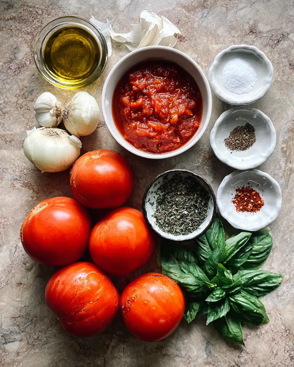 Ingredients for Savor the Flavor: Crafting the Perfect Homemade Italian Tomato Sauce
