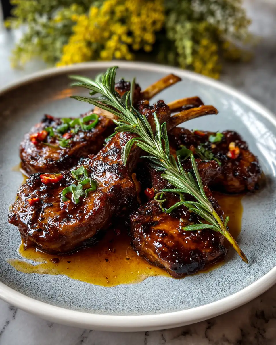 Savor the Sweet and Savory Delight of Honey Garlic Glazed Lamb Chops - Featured Image