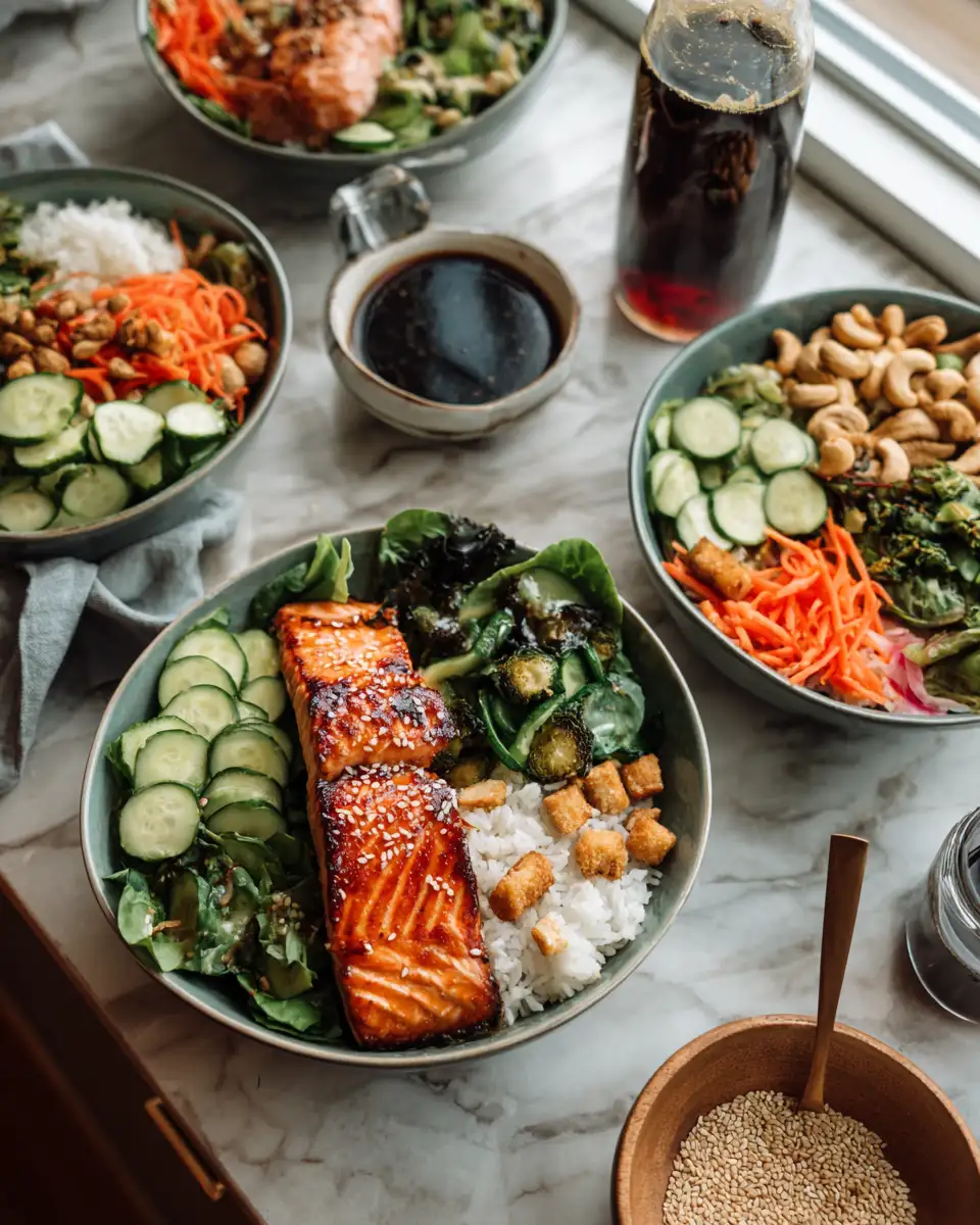 Sweet and Savory Bliss with Honey Garlic Salmon Bowls - Featured Image