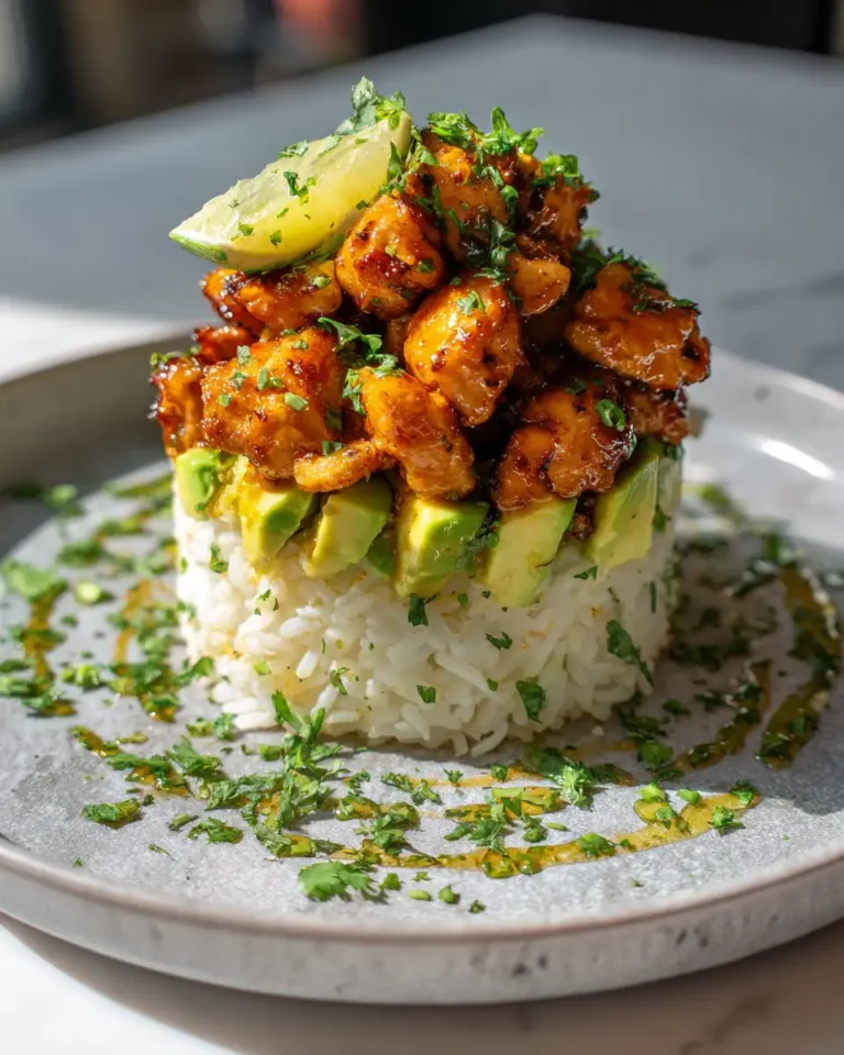 Zesty Delights: Indulge in the Honey Lime Chicken and Avocado Rice Stack - Featured Image