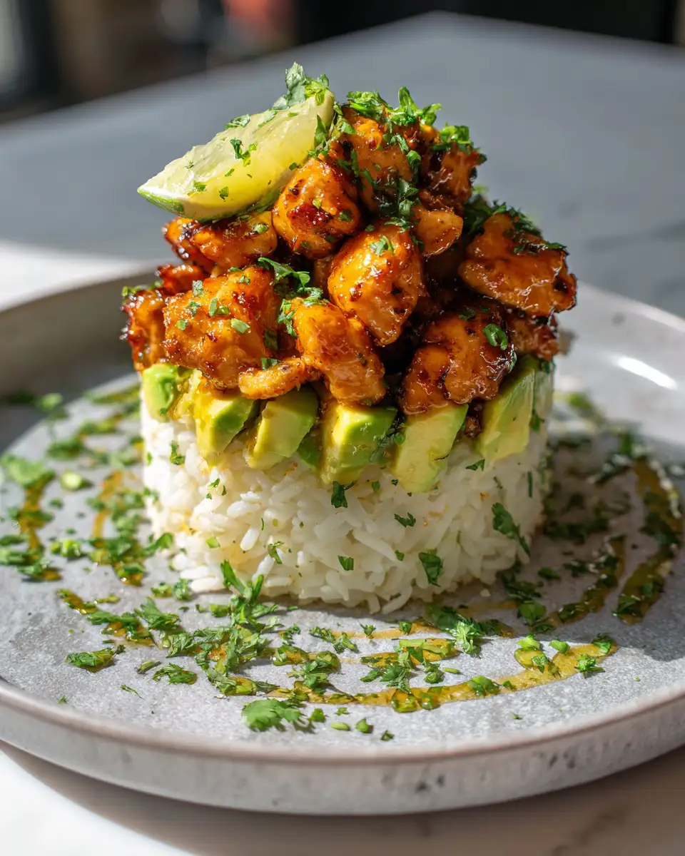 Zesty Delights: Indulge in the Honey Lime Chicken and Avocado Rice Stack - Featured Image