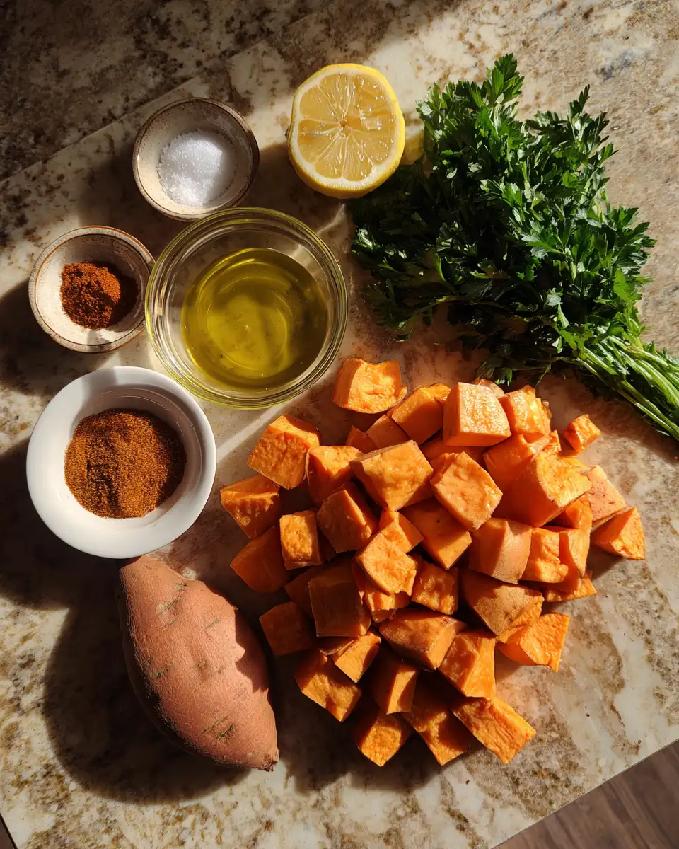 Ingredients for Sweet Symphony: Honey Roasted Sweet Potatoes That Sing With Flavor