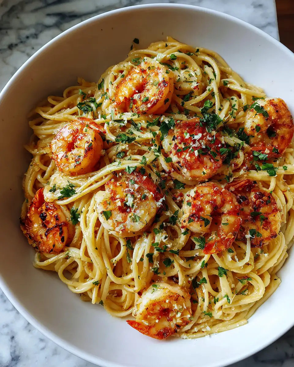Savor the Flavor: Creamy Garlic Butter Shrimp Pasta Recipe 6 Final dish - Savor the Flavor: Creamy Garlic Butter Shrimp Pasta Recipe