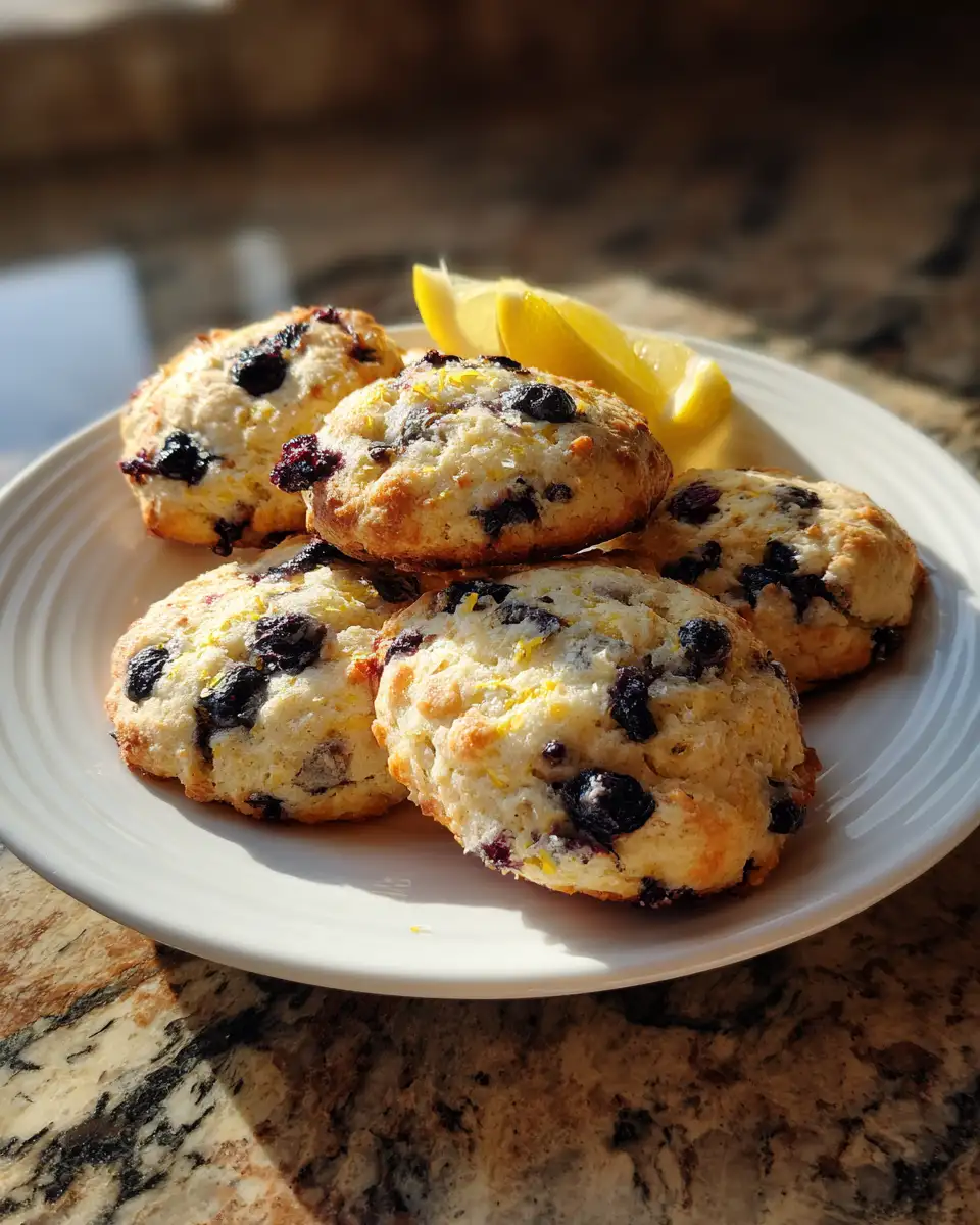 Final dish - Zesty Lemon Blueberry Cookies: A Bite of Sunshine