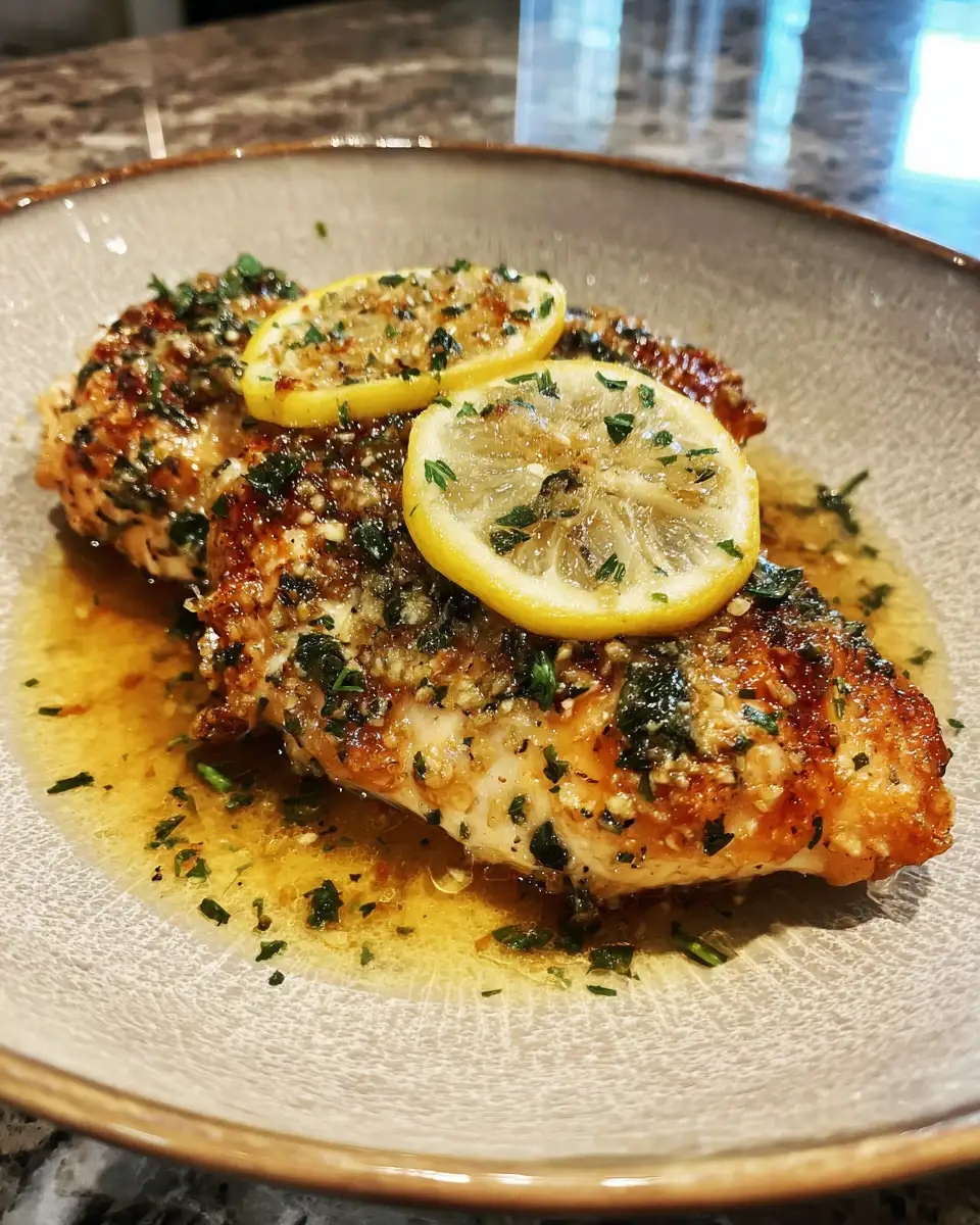 Final dish - Zesty Lemon Parmesan Chicken: A Flavorful Twist on a Classic Dish