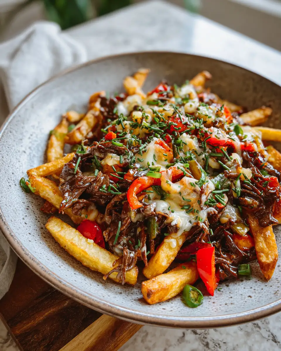 Final dish - Ultimate Loaded Philly Cheesesteak Fries Recipe That Will Wow Your Taste Buds