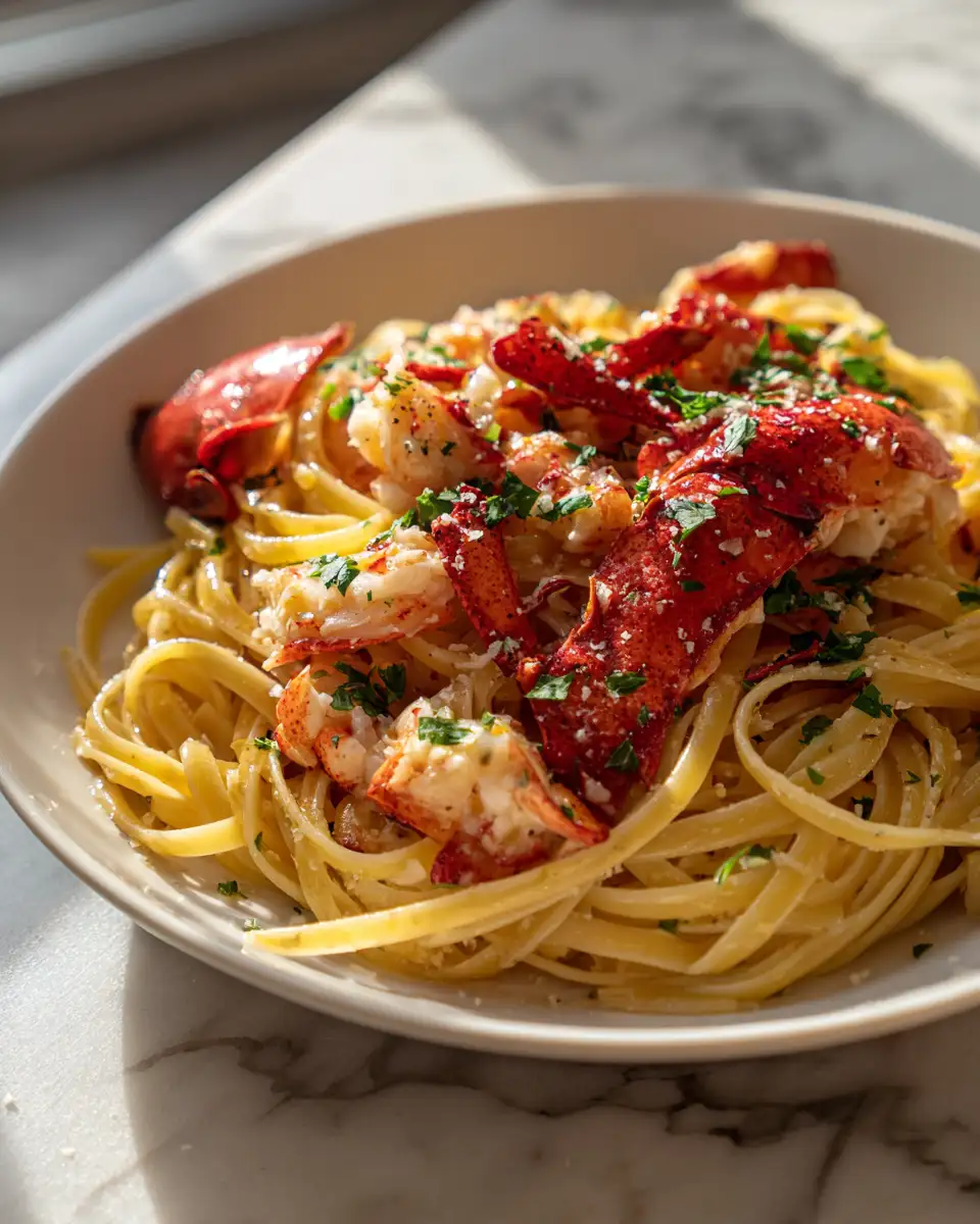 Dive into Decadence: Lobster Scampi with Linguine Delight - Featured Image