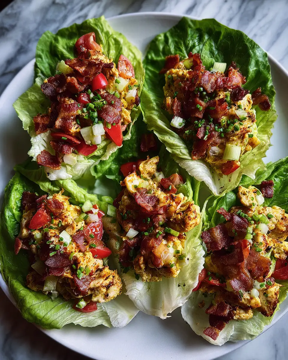 Final dish - Low Carb Chicken Club Lettuce Wraps That Satisfy Your Cravings