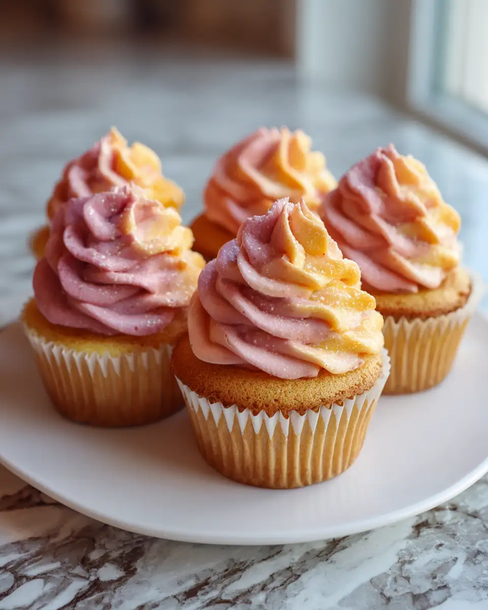 Dreamy Mango Strawberry Sunset Cupcakes to Brighten Your Day - Featured Image