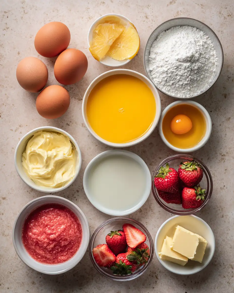 Dreamy Mango Strawberry Sunset Cupcakes to Brighten Your Day 4 Ingredients for Dreamy Mango Strawberry Sunset Cupcakes to Brighten Your Day