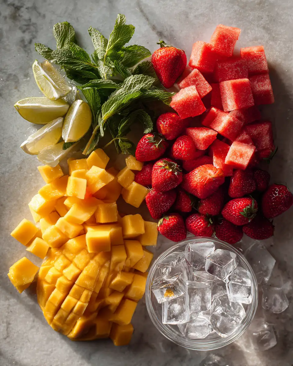 Ingredients for Mango Strawberry Swirled Slushies: The Ultimate Refreshing Summer Treat