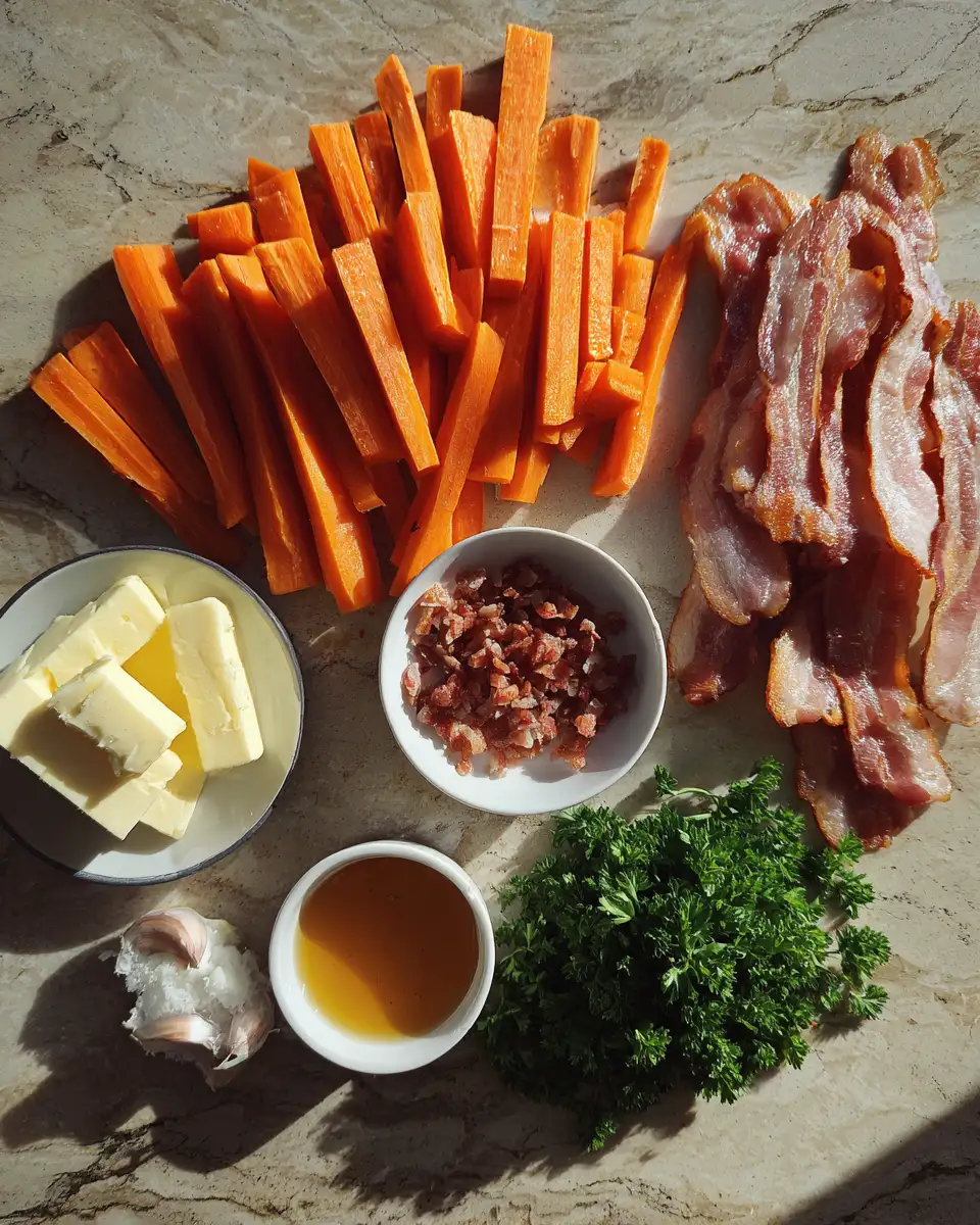 Ingredients for Savor the Sweet and Savory Delight of Maple Bacon Carrots