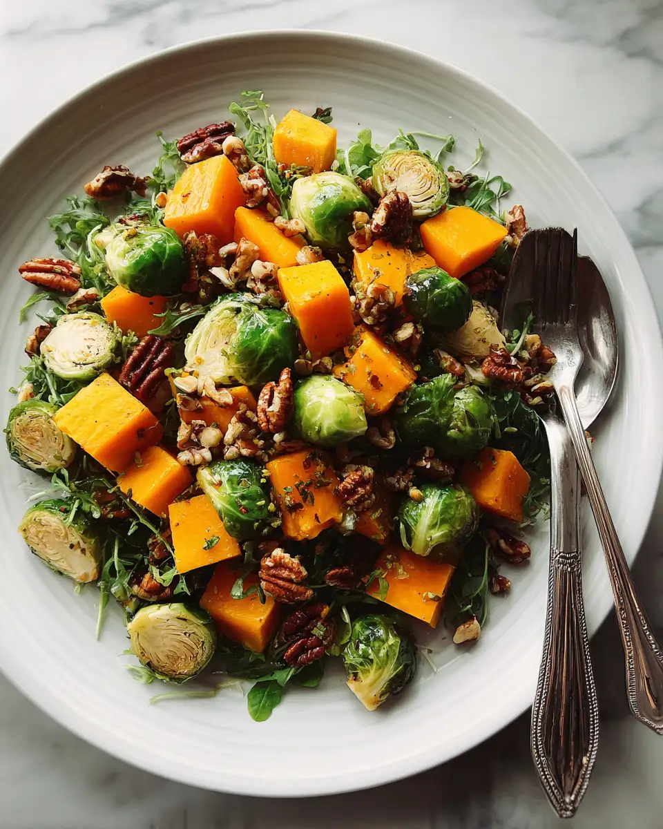 Maple Glazed Brussels Sprouts and Butternut Squash Salad: A Flavorful Fall Feast - Featured Image