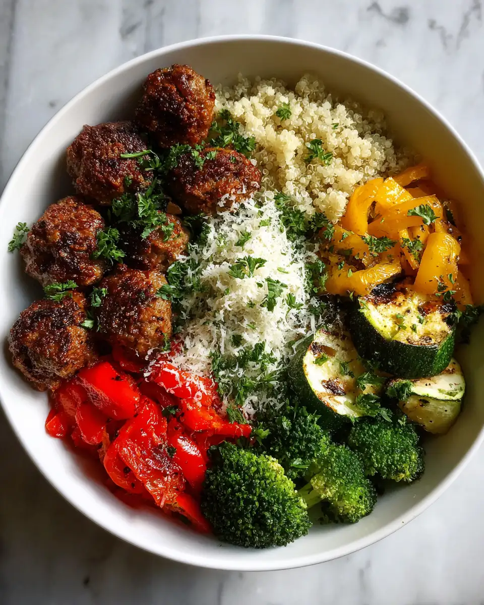 Ingredients for Savor the Flavor: Meatball and Veggie Bowl Delight