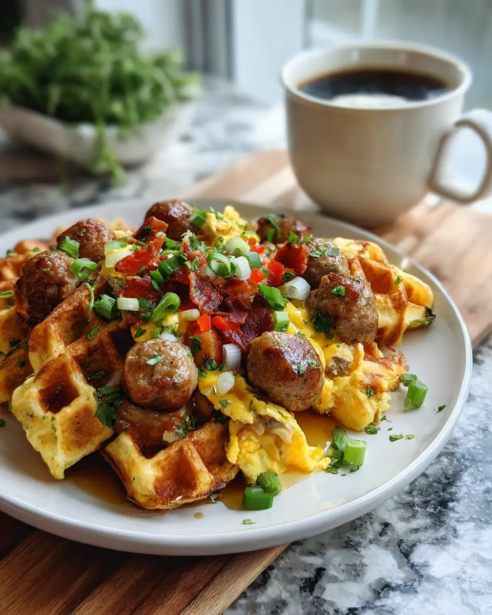 Final dish - Bite into Brunch Bliss with Mini Sausage and Egg Waffle Tacos