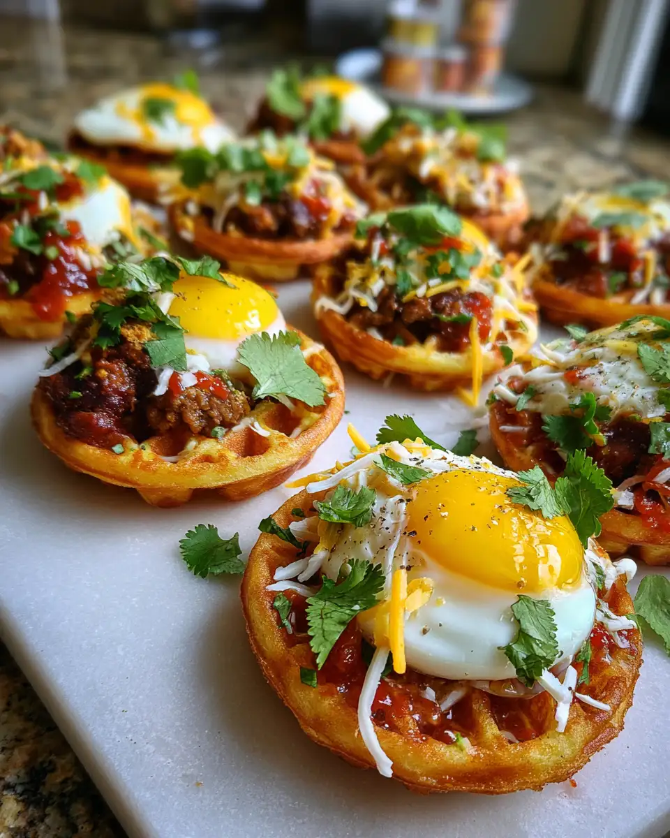Ingredients for Bite into Brunch Bliss with Mini Sausage and Egg Waffle Tacos