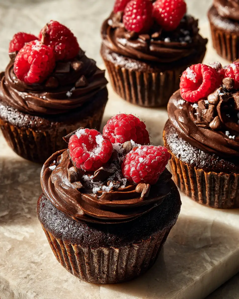 Final dish - Indulge in Bliss: Molten Raspberry Chocolate Cupcakes Unveiled