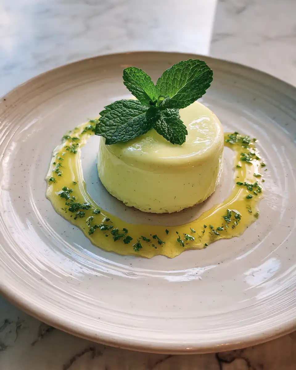 Final dish - Zesty Delight: Discover the Refreshing Taste of Mousse Citron Menthe