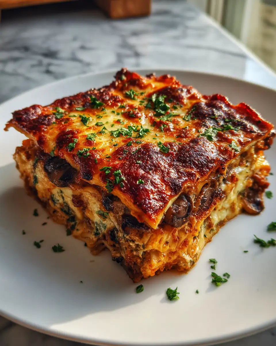 Layered Delight Mushroom and Spinach Lasagna That Will Wow Your Taste Buds - Featured Image