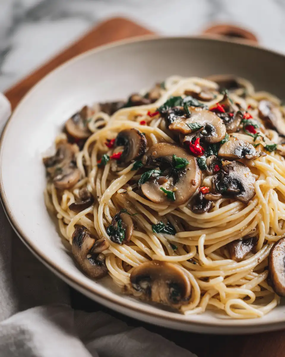 Mouthwatering Mushroom Spaghetti Aglio Olio: Your New Weeknight Favorite - Featured Image