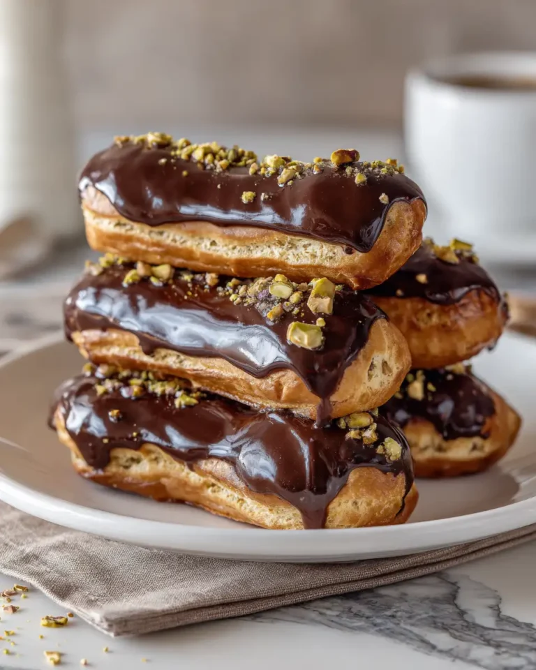 Decadent Delight: Pistachio Éclairs with Chocolate Glaze - Featured Image