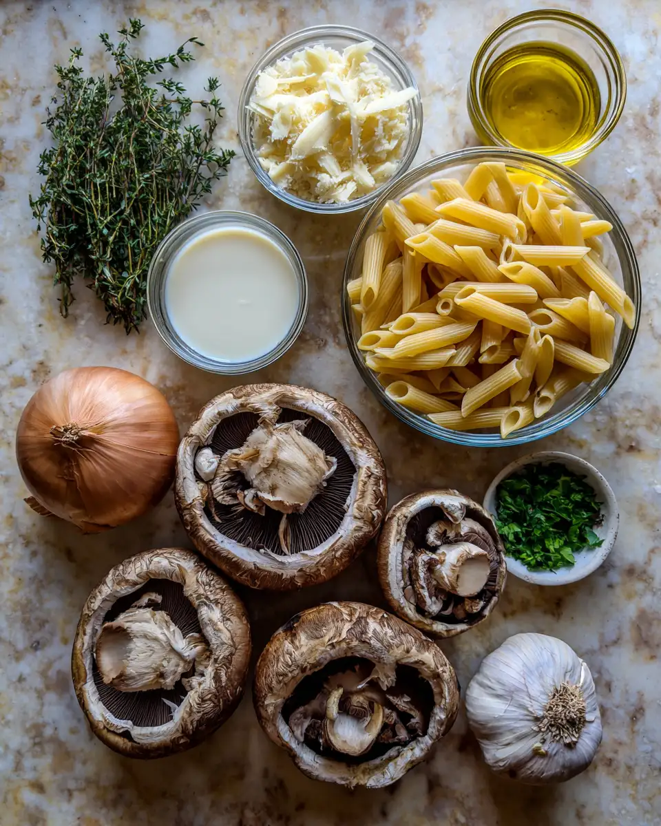 Ingredients for Savor the Rich Flavors of Portobello Mushroom Pasta