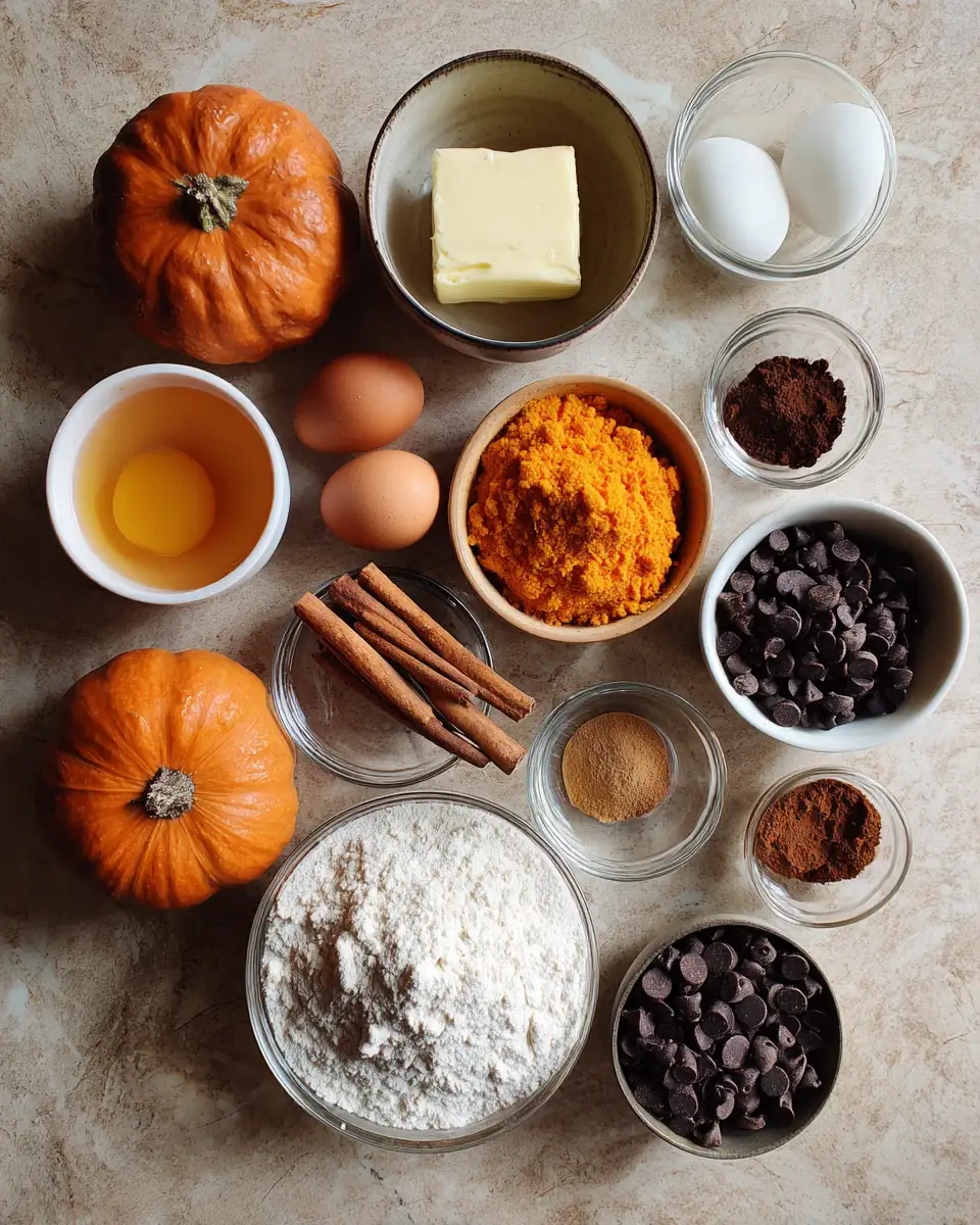 Ingredients for Decadent Pumpkin Brownies: A Fall Favorite for Sweet Tooths