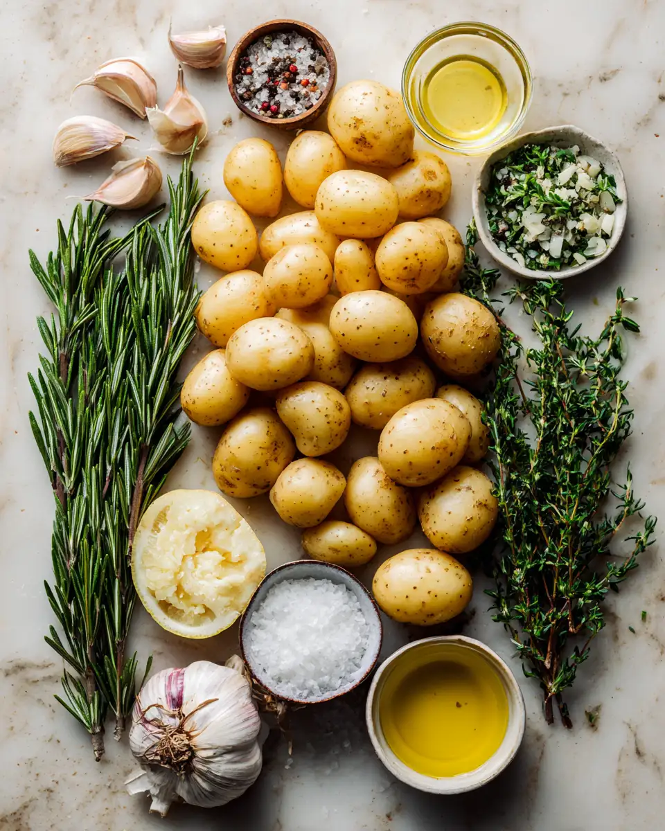 Irresistibly Crispy Rosemary Garlic Potatoes for the Perfect Side Dish 4 Ingredients for Irresistibly Crispy Rosemary Garlic Potatoes for the Perfect Side Dish