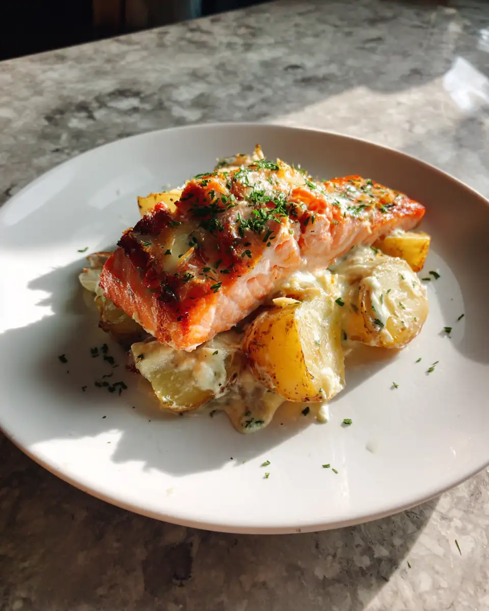 Savor the Flavors: Irresistible Salmon and Potato Bake Delight - Featured Image