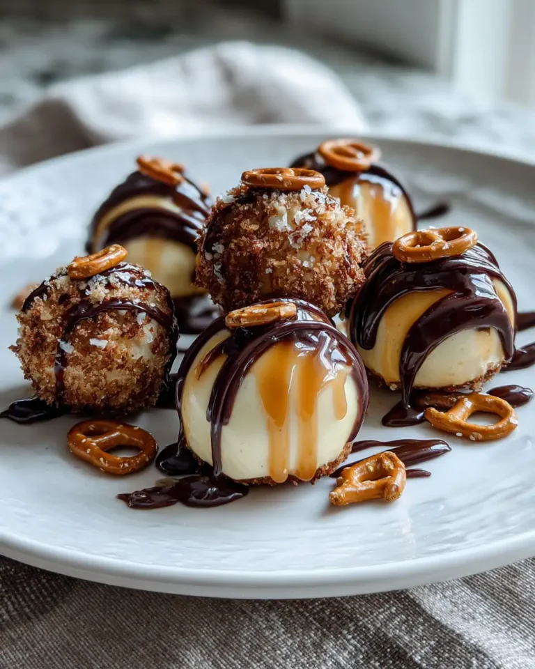 Indulge in Decadence: Salted Caramel Pretzel Cheesecake Balls Delight - Featured Image