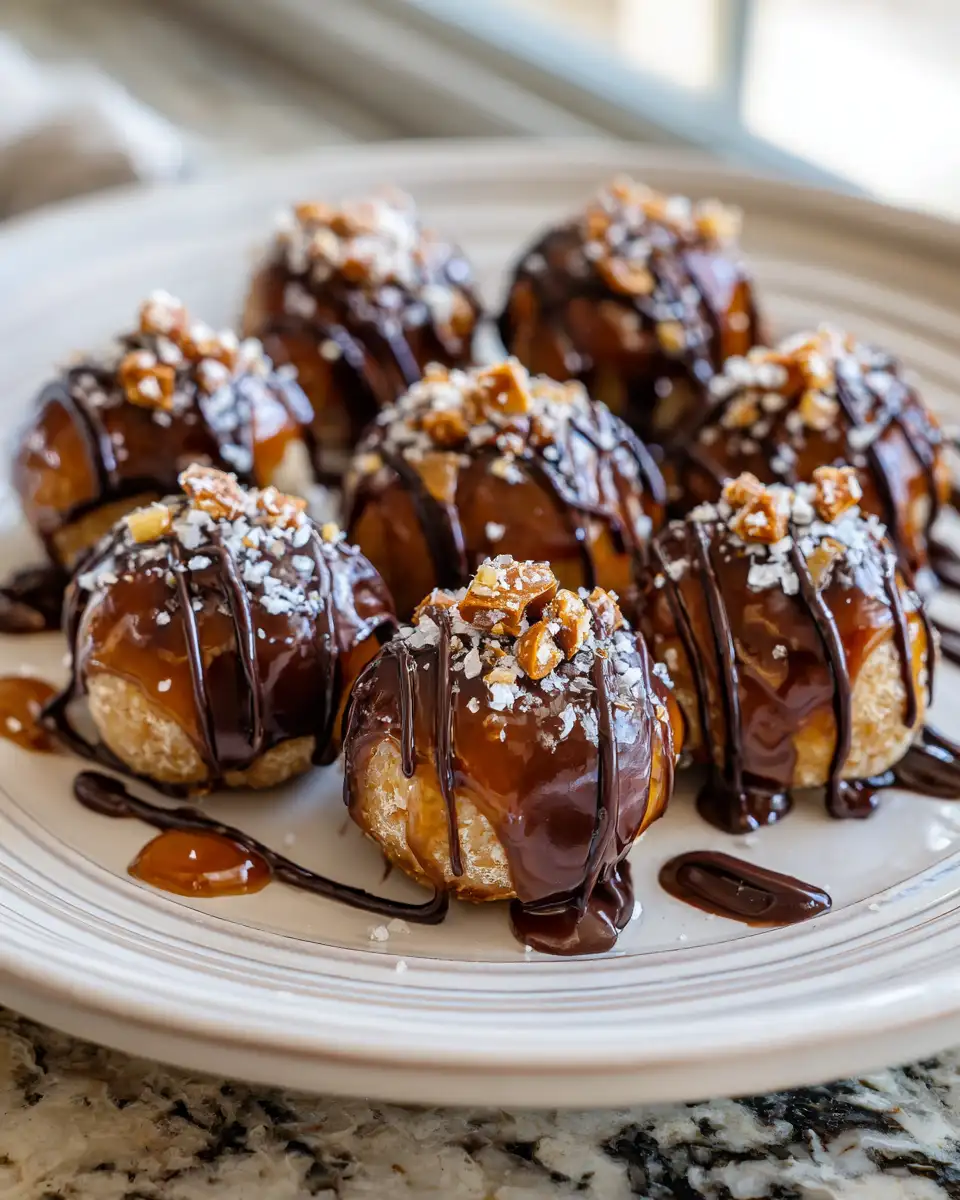 Final dish - Indulge in Decadence: Salted Caramel Pretzel Cheesecake Balls Delight