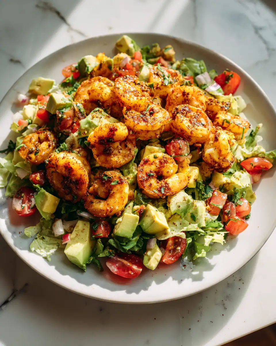 Final dish - Zesty Shrimp Salad with Creamy Avocado and Fresh Salsa Fiesta