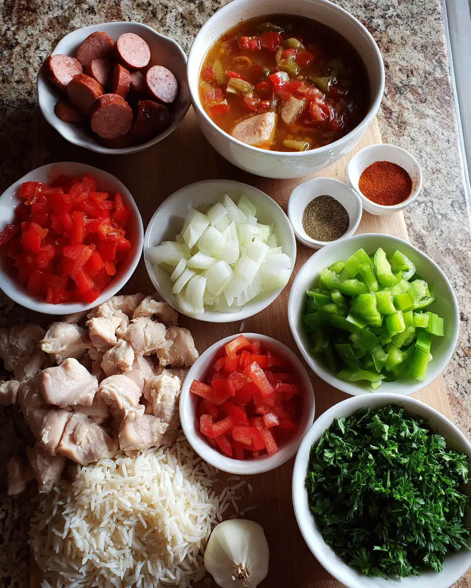 Savor the Soul of New Orleans with Irresistible Slow Cooker Chicken Jambalaya 4 Ingredients for Savor the Soul of New Orleans with Irresistible Slow Cooker Chicken Jambalaya